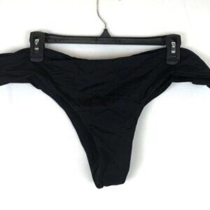 Volcom Women’s Simply Seamless Black Cheeky Bikini Bottom, Size 18